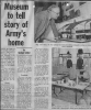 This article appeared in The Surrey Advertiser on 13th April,1984, prior to the museum opening. Pictured is John Reed inspecting the model of the cavalry barracks.