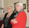 ladies concentrating