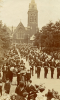 Church parade of the 1<sup>st</sup> King’s Dragoon Guards, c.1905. The colourful church parades attracted huge crowds of spectators from the town.