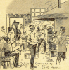 A typically busy scene in a cook-house on Christmas morning, from The Regiment Christmas edition for 1901.
